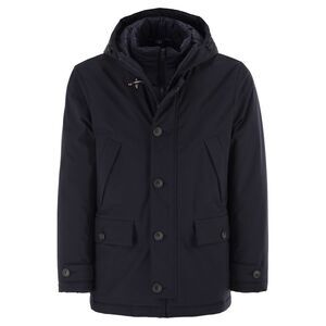 Fay Men Short Parka In Technical Gabardine